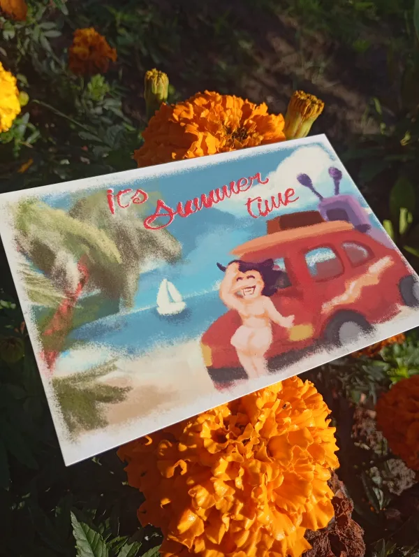Summer time postcard