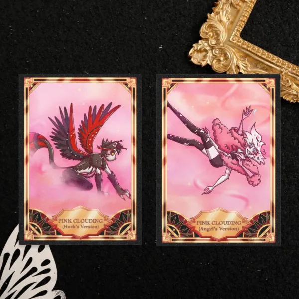 Pink Clouding Huskerdust Fan Cards