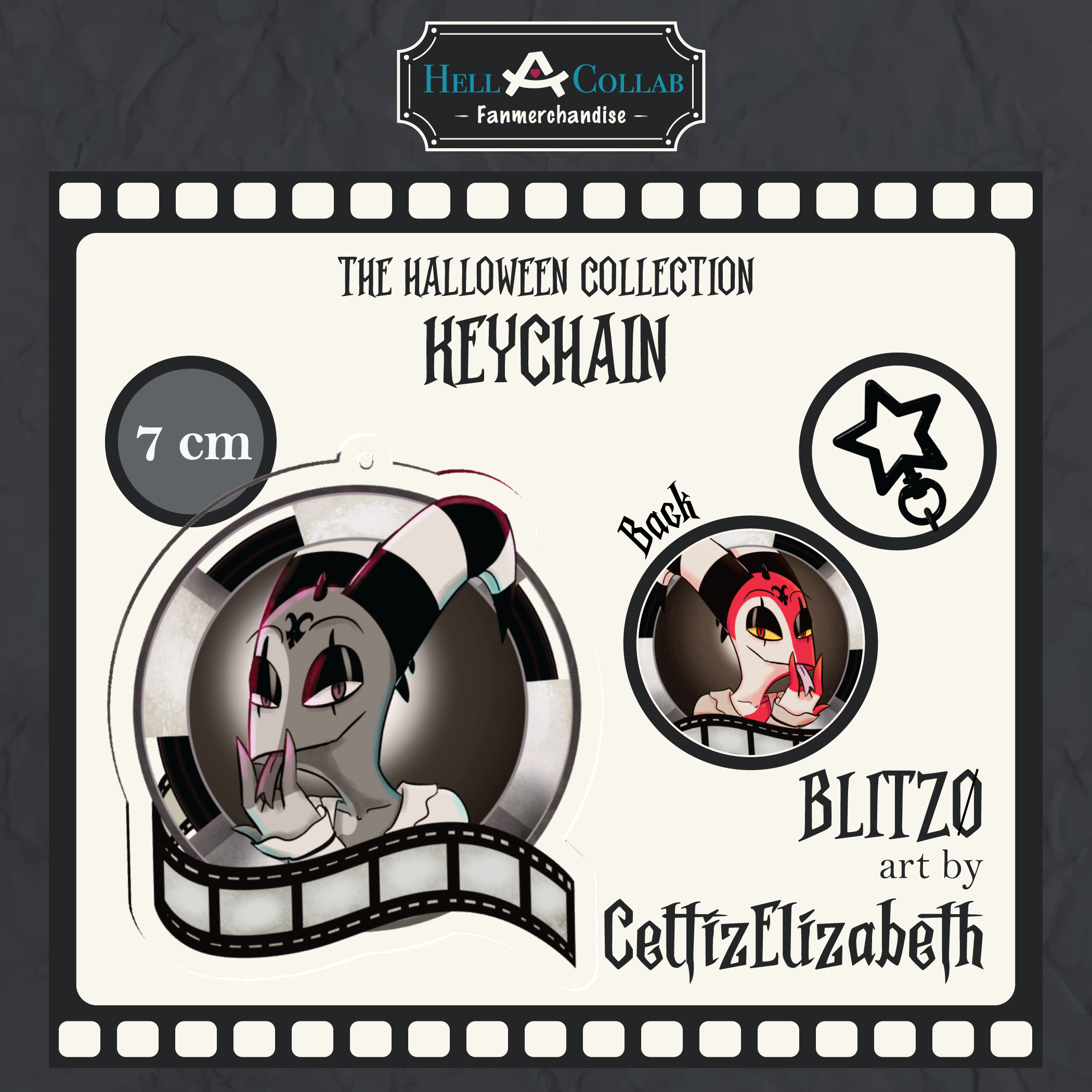 Blitz Keychain || Halloween Hell-A-Collab