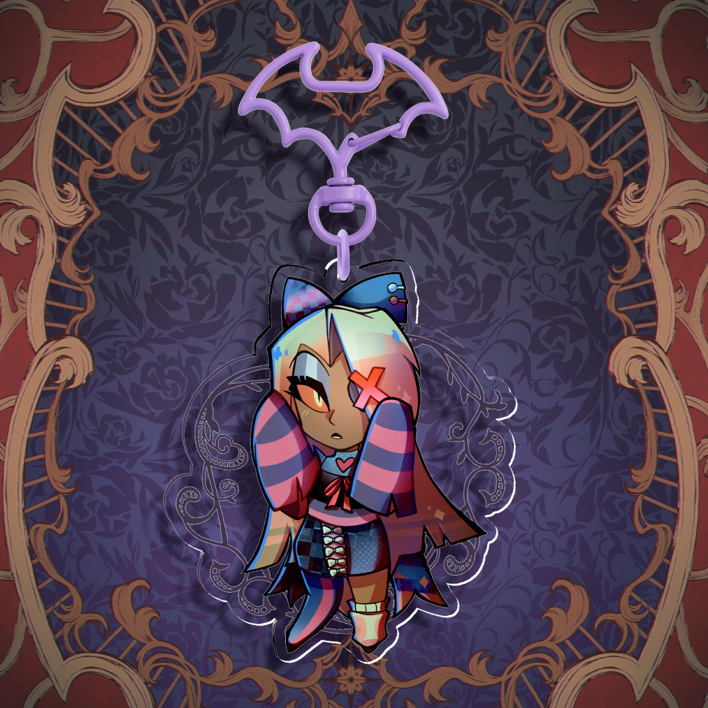 Goth Vaggie Keychain