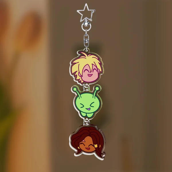 Gary, Mooncake, & Quinn - Connection Keychain | Final Space