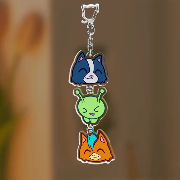 Avocato, Mooncake, & Little Cato - Connection Keychain | Final Space