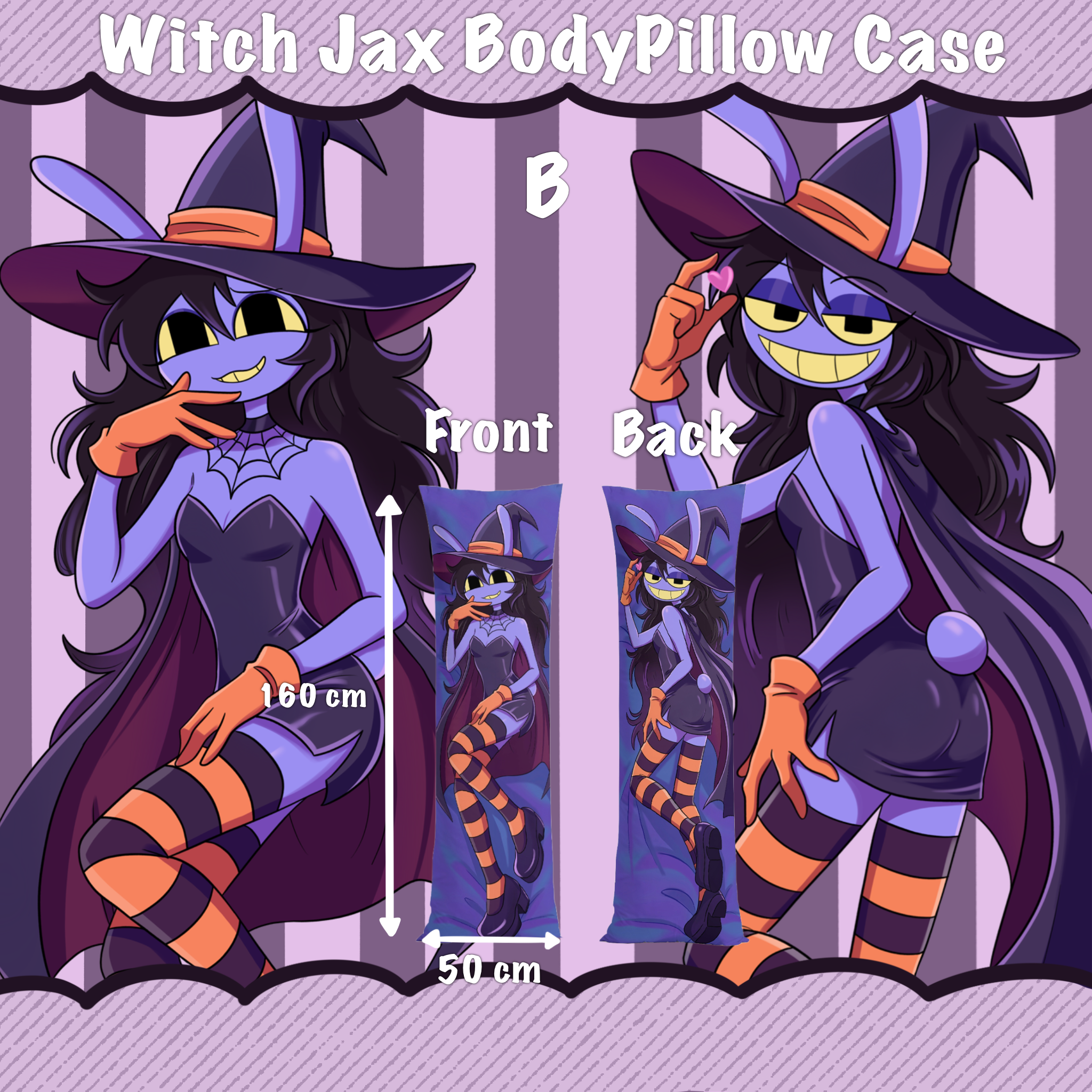 (B) Witch Jax body Pillowcase