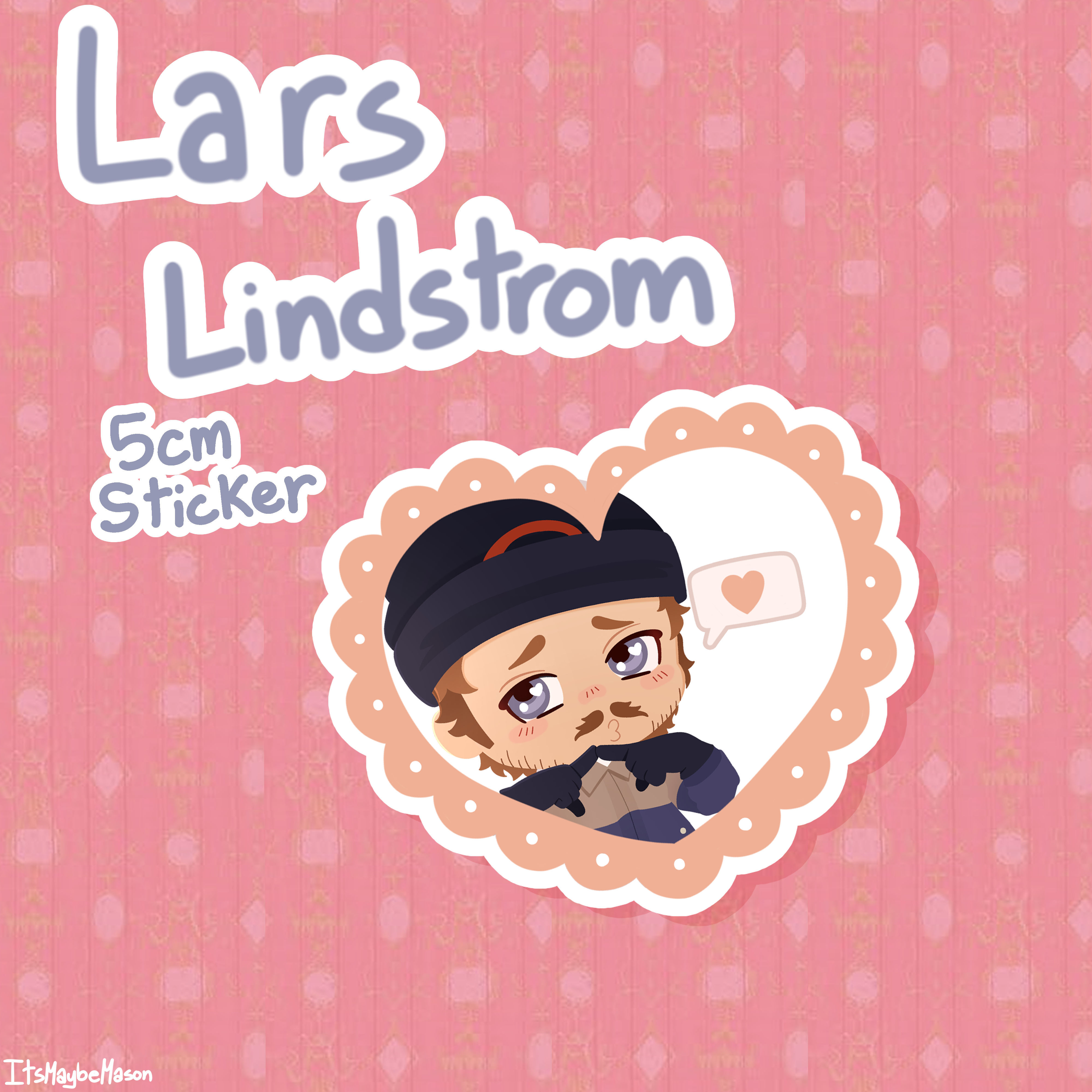 Lars Lindstrom heart sticker