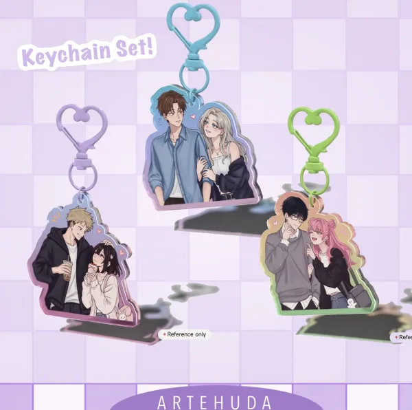 You and I are polar opposites keychain set