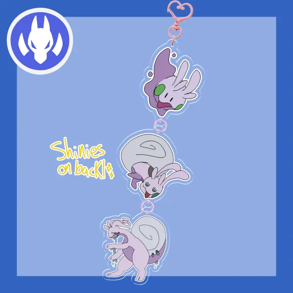 COLLAB [PKMN] Goomy Evolutions Connection Acrylic Keychain (Hisuian)