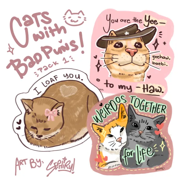 Cats with Bad Puns (Pack 1)