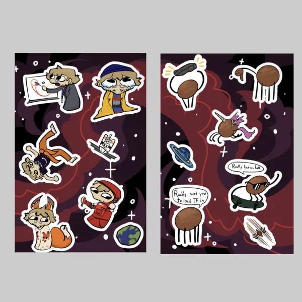 Scuffed Grace and Rocky Sticker Sheets