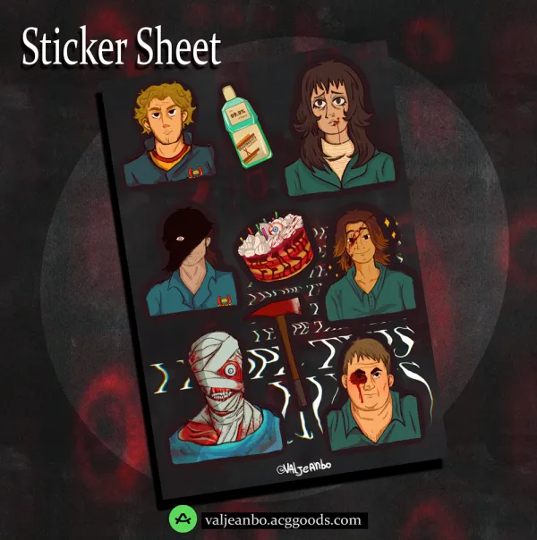 Mouthwashing matte sticker sheet