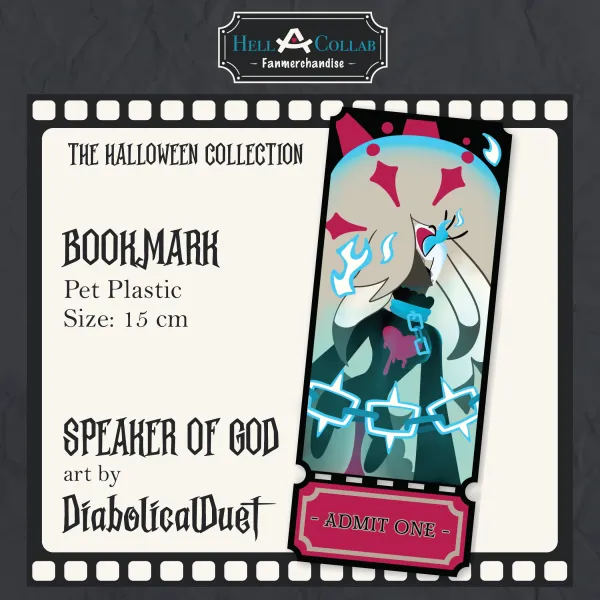 Halloween HellaCollab Speaker of God PET Plastic Bookmarks
