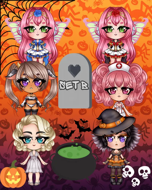 Halloween Hunies Standee Set B