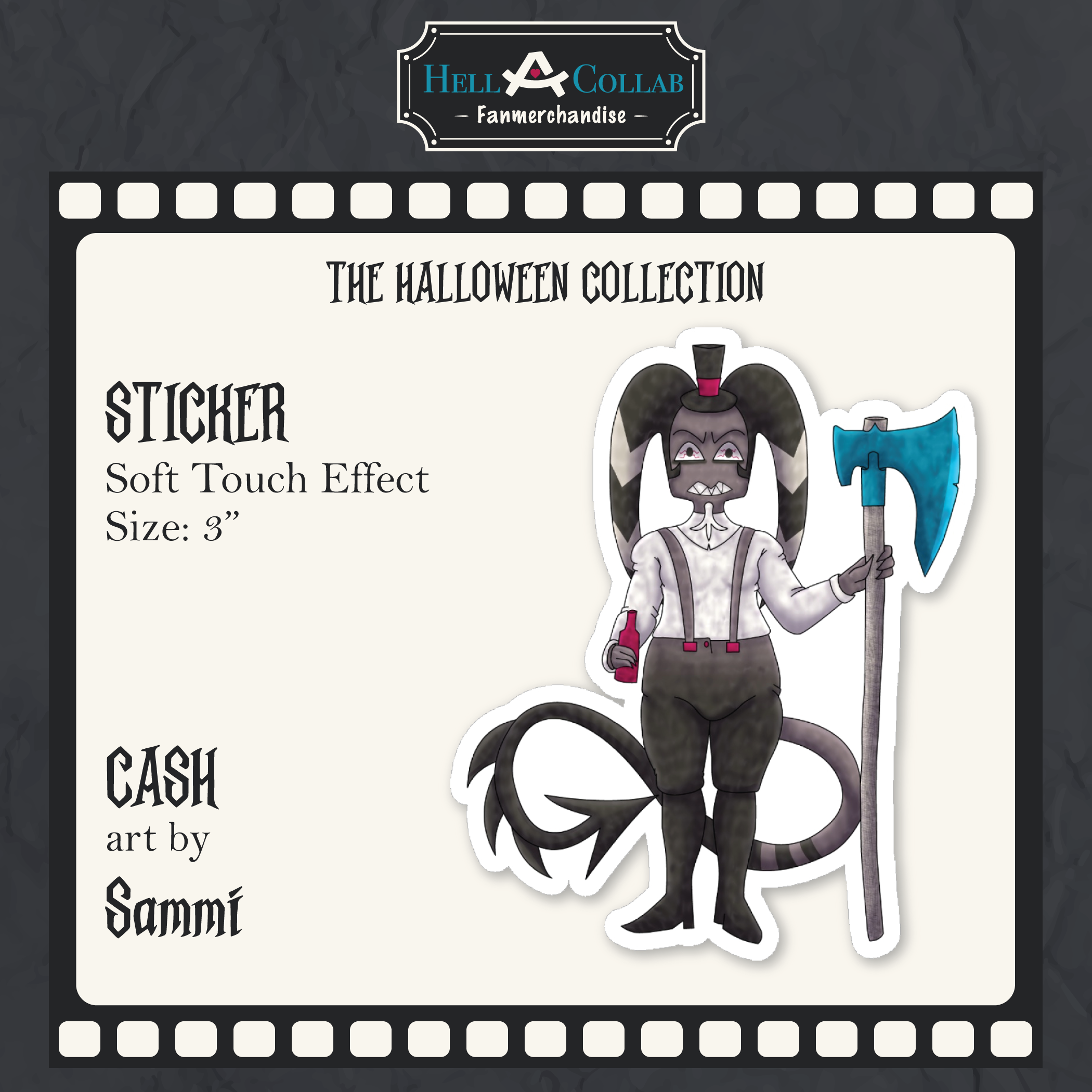 Cash Sticker Hellacollab Halloween