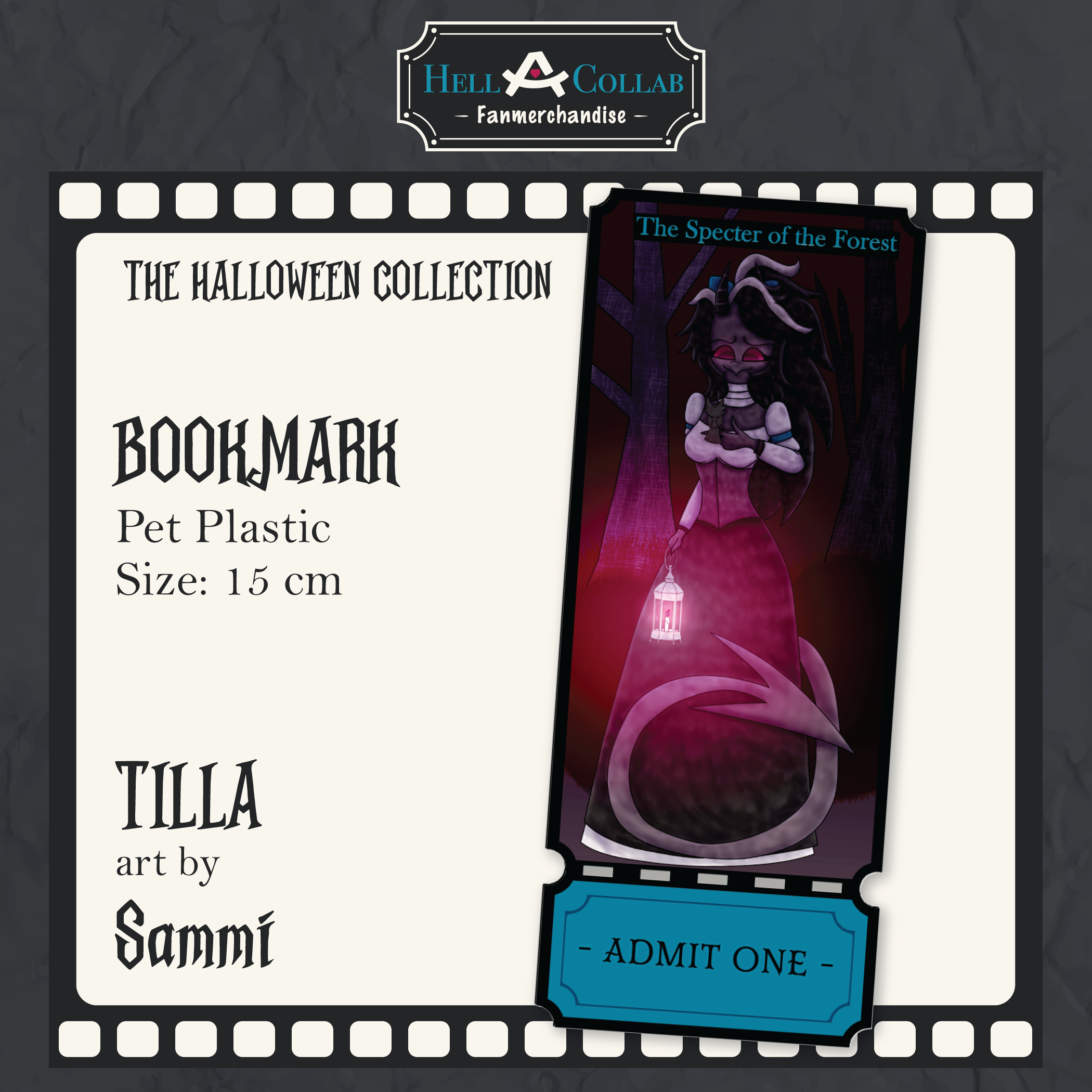 Tilla Bookmark Hellacollab Halloween