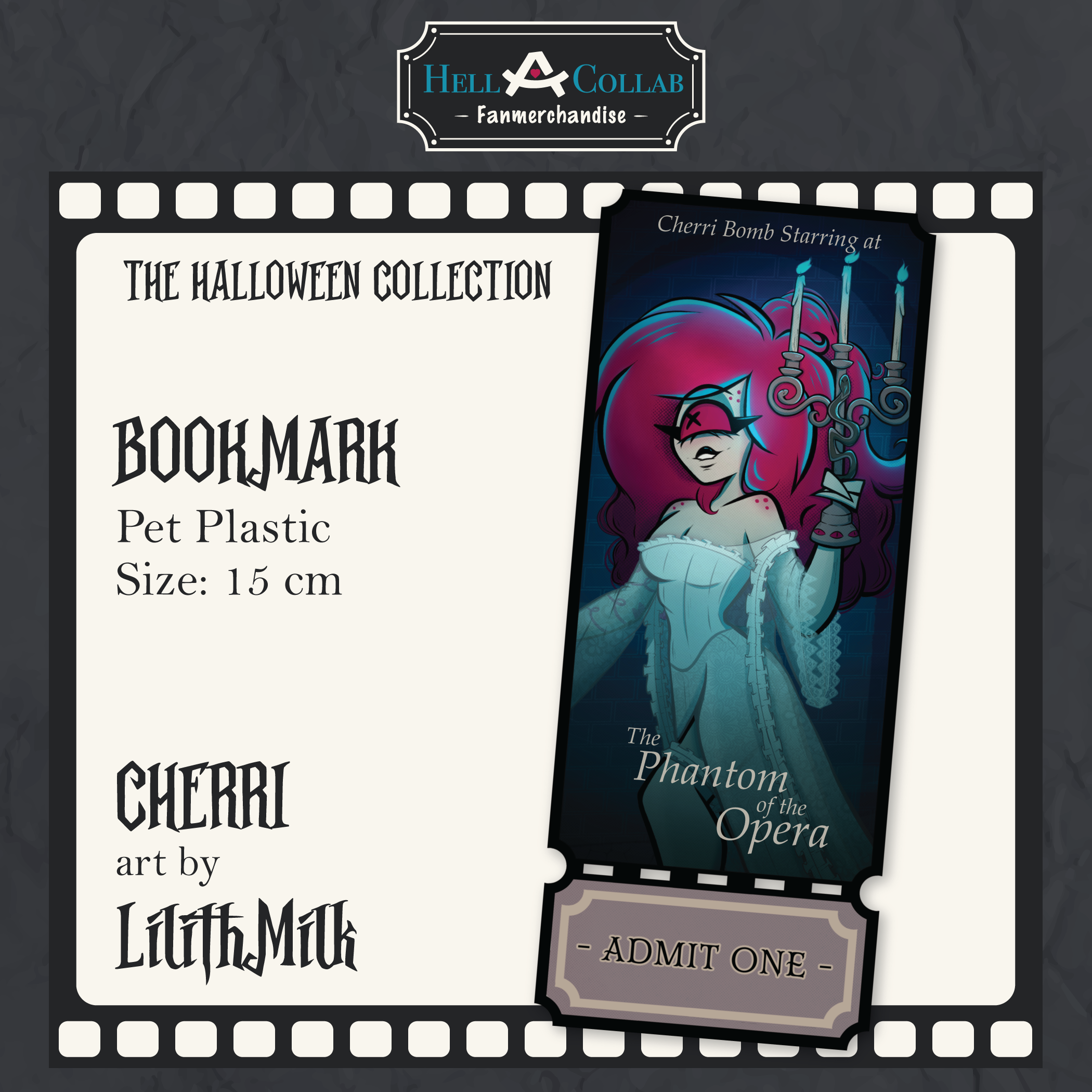 Cherri Bomb Bookmark || Halloween Hell-a-collab