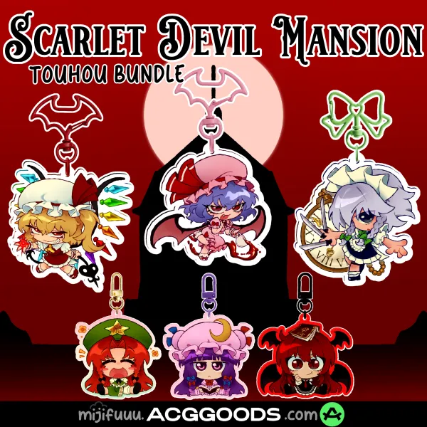 Touhou Project - [BUNDLE] Scarlet Devil Mansion Acrylic Keychains