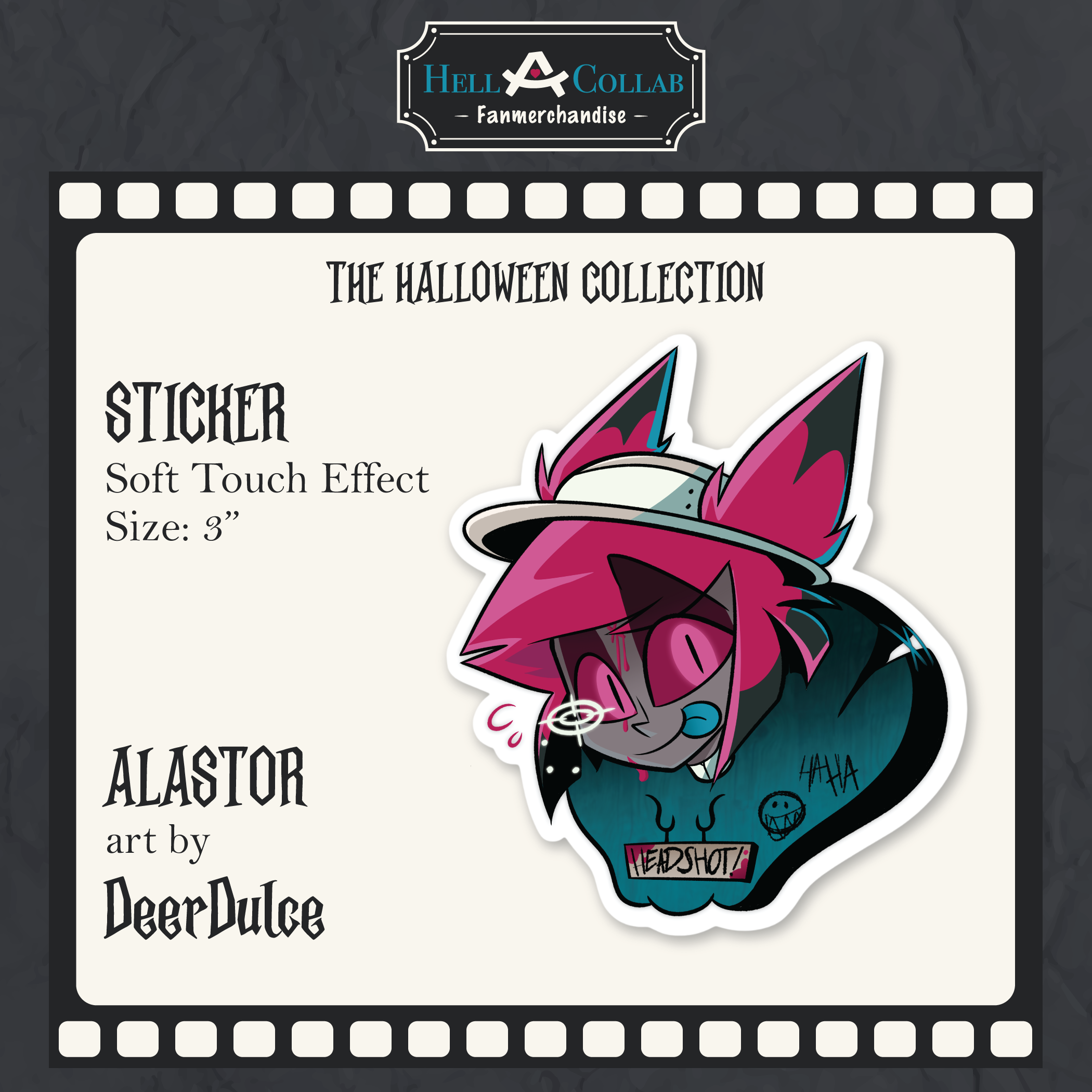 Alastor – Sticker – Hellacollab Halloween Collection