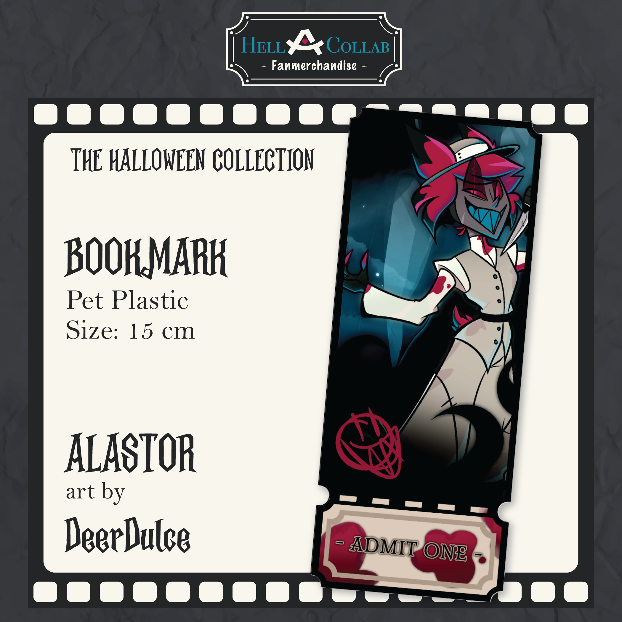 Alastor – Bookmark – Hellacollab Halloween Collection