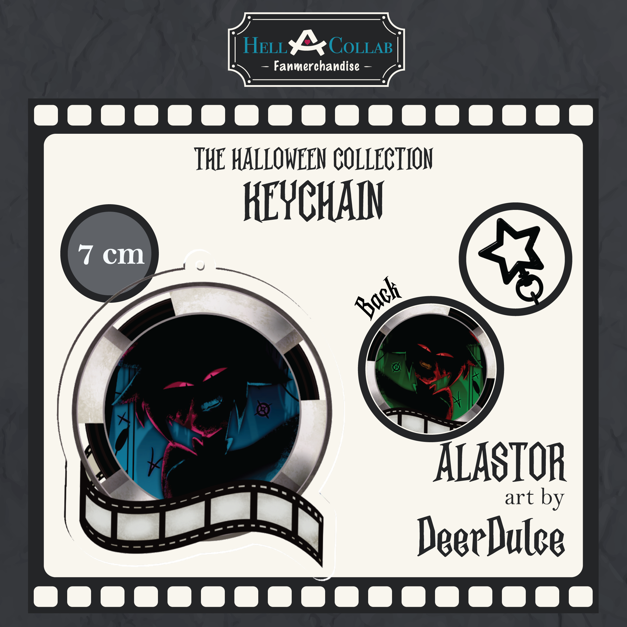 Alastor – Keychain – Hellacollab Halloween Collection
