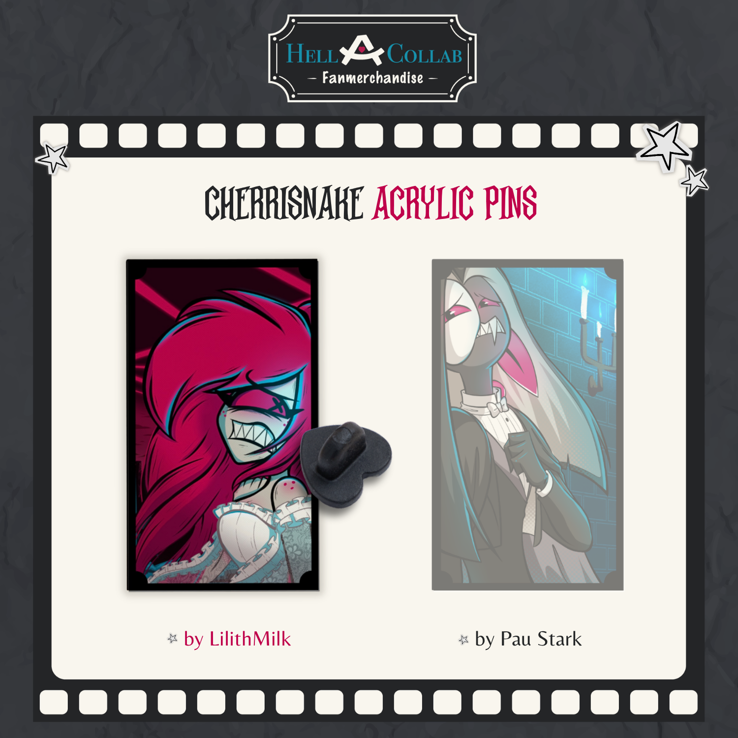 Cherri Bomb Acrylic Pin || Halloween Hell-a-collab