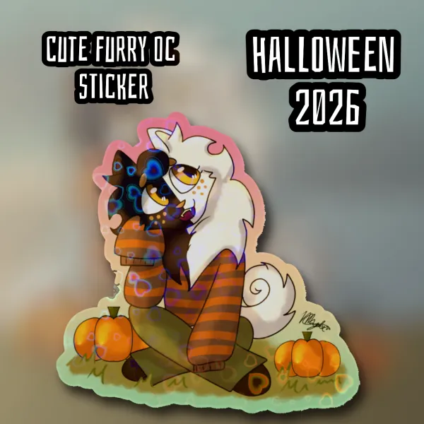 Bee Cute Furry Halloween Stickers