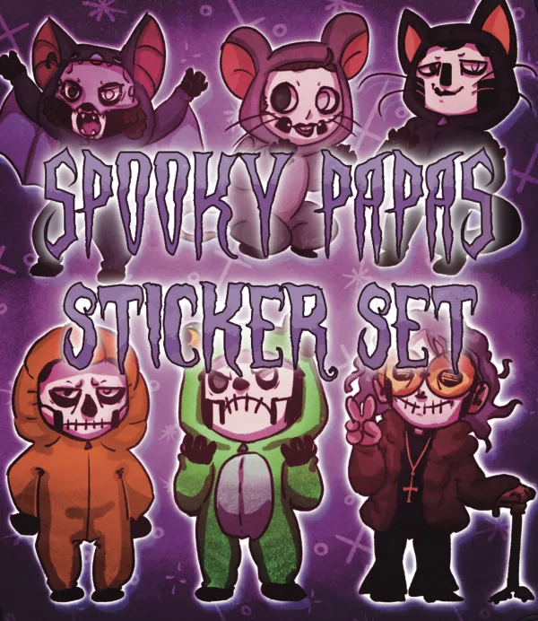Spooky Papas Sticker Set