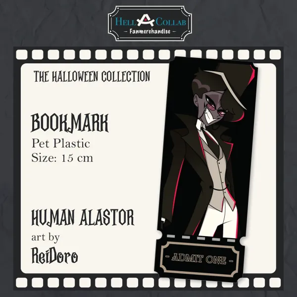 [HH] Human Alastor Bookmark • Hellacollab Halloween Collection