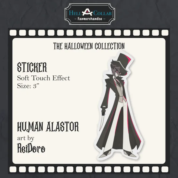 [HH] Human Alastor Sticker • Hellacollab Halloween Collection