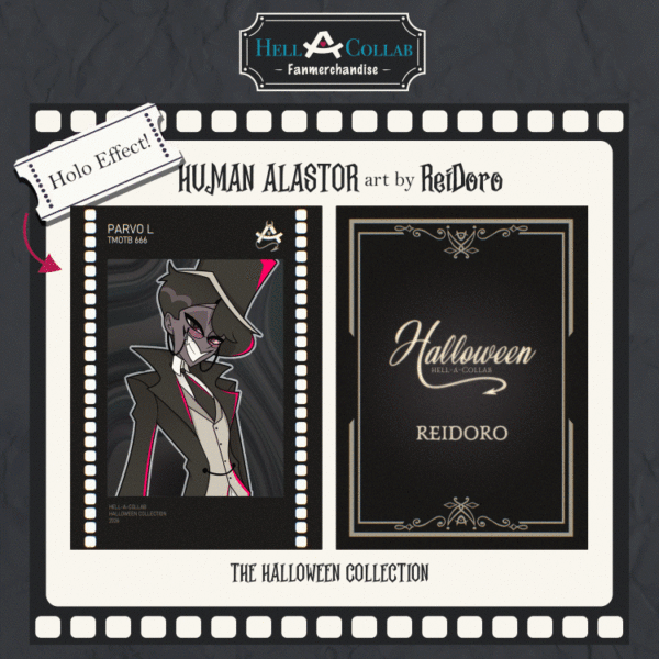 [HH] Human Alastor Trading Card • Hellacollab Halloween Collection