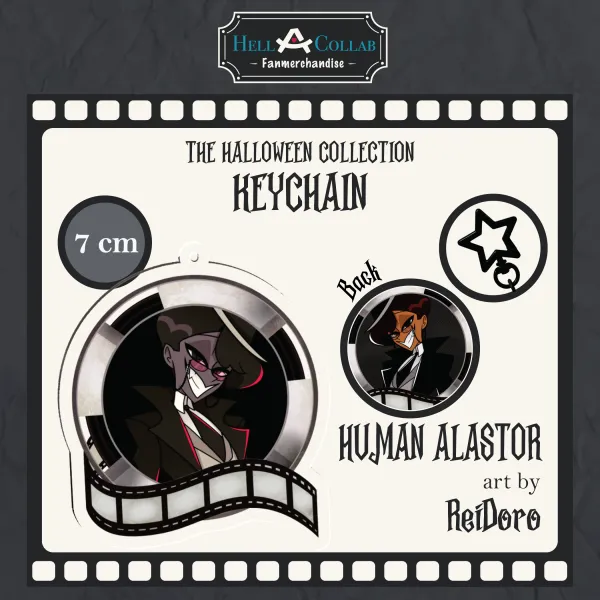 [HH] Human Alastor Keychain • Hellacollab Halloween Collection