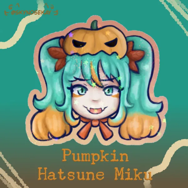 Pumpkin Hatsune Miku sticker