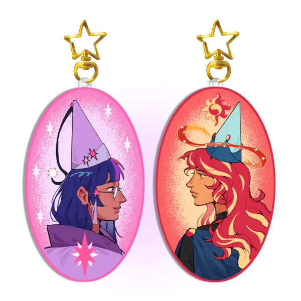 MLP x WHA: Twilight Sparkle & Sunset Shimmer Keychains 