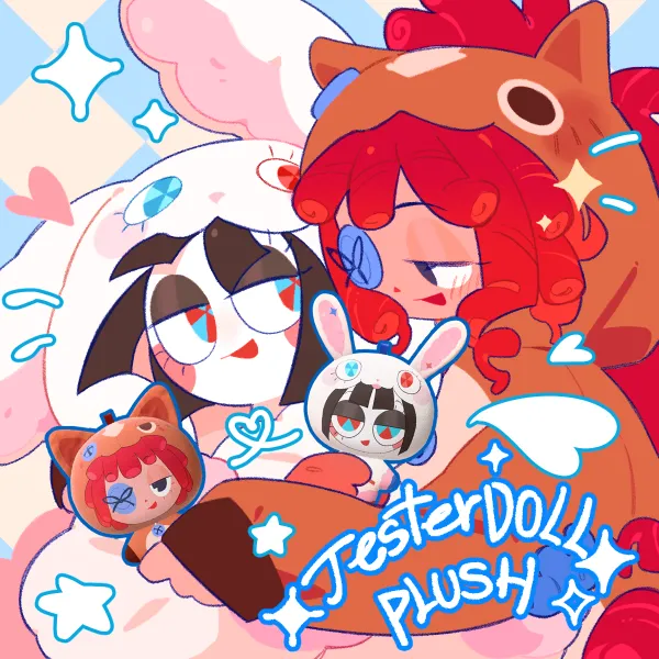 Jesterdoll Animal  Suit Mochi Plush Keychains Set