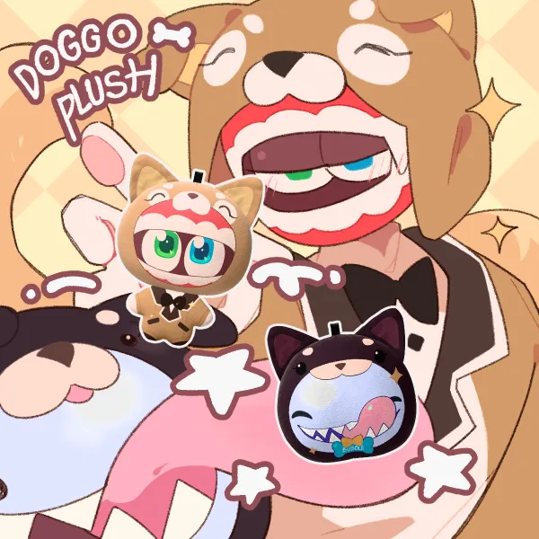Caine & Bubble Puppy Suit Mochi Plush Keychains Set