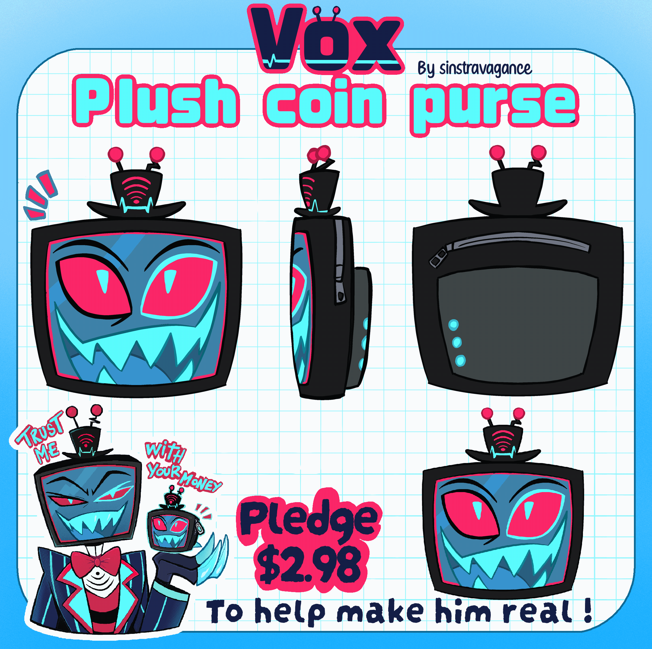 Vox Coin Purse Keychain