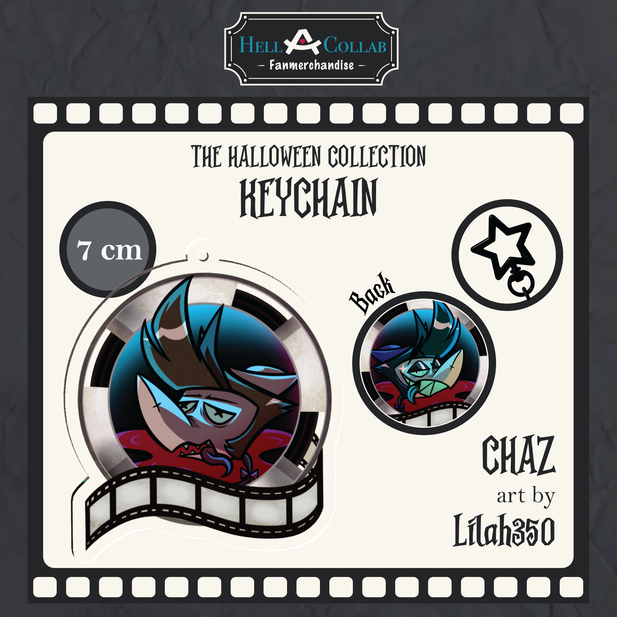 Chaz || Acrylic Keychains || Hellacollab Halloween Collection