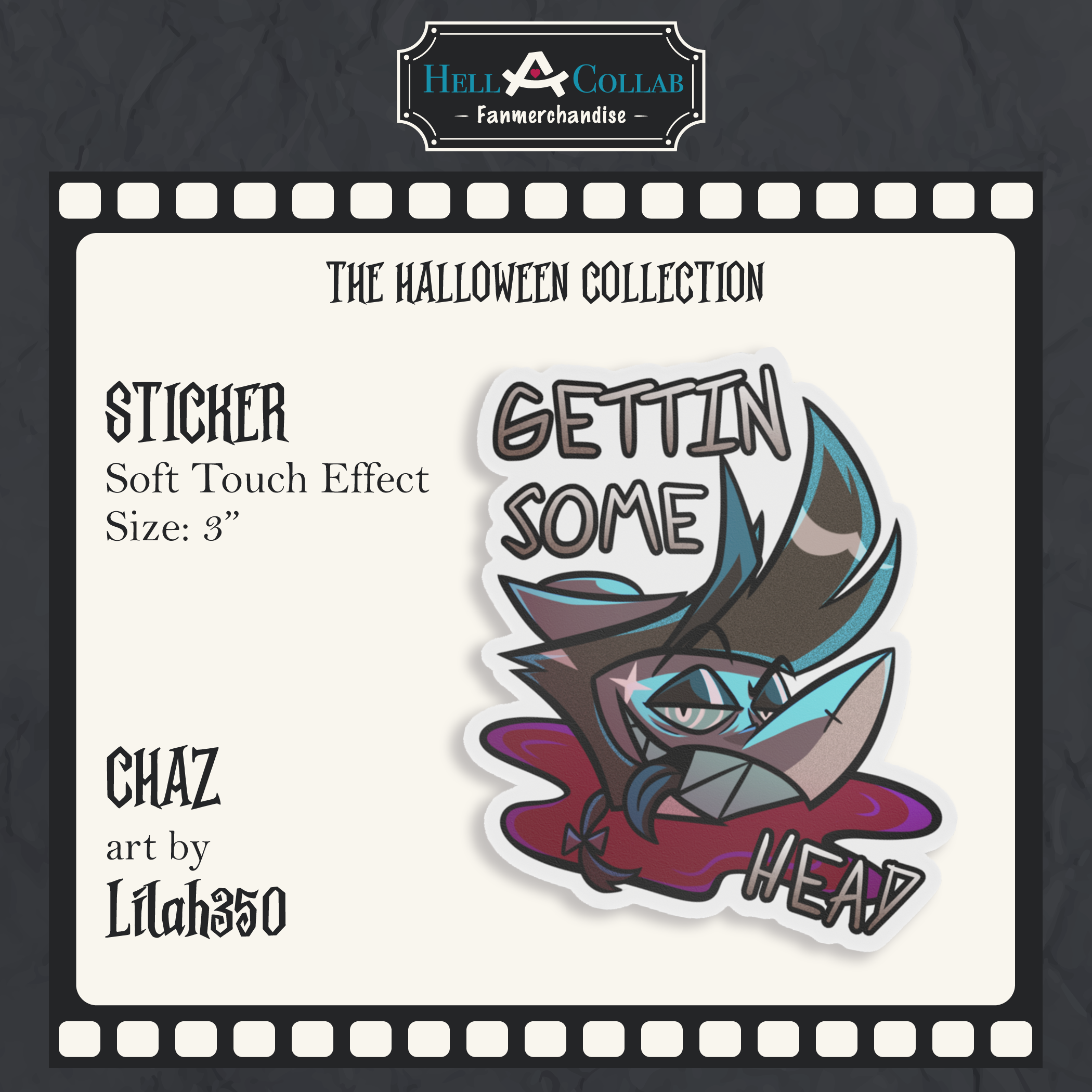 Chaz || Die Cut Sticker || Hellacollab Halloween Collection