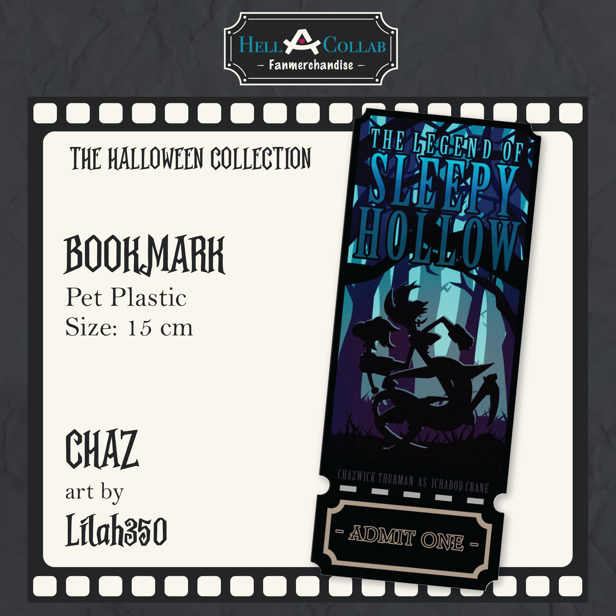 Chaz || PET Bookmark || Hellacollab Halloween Collection