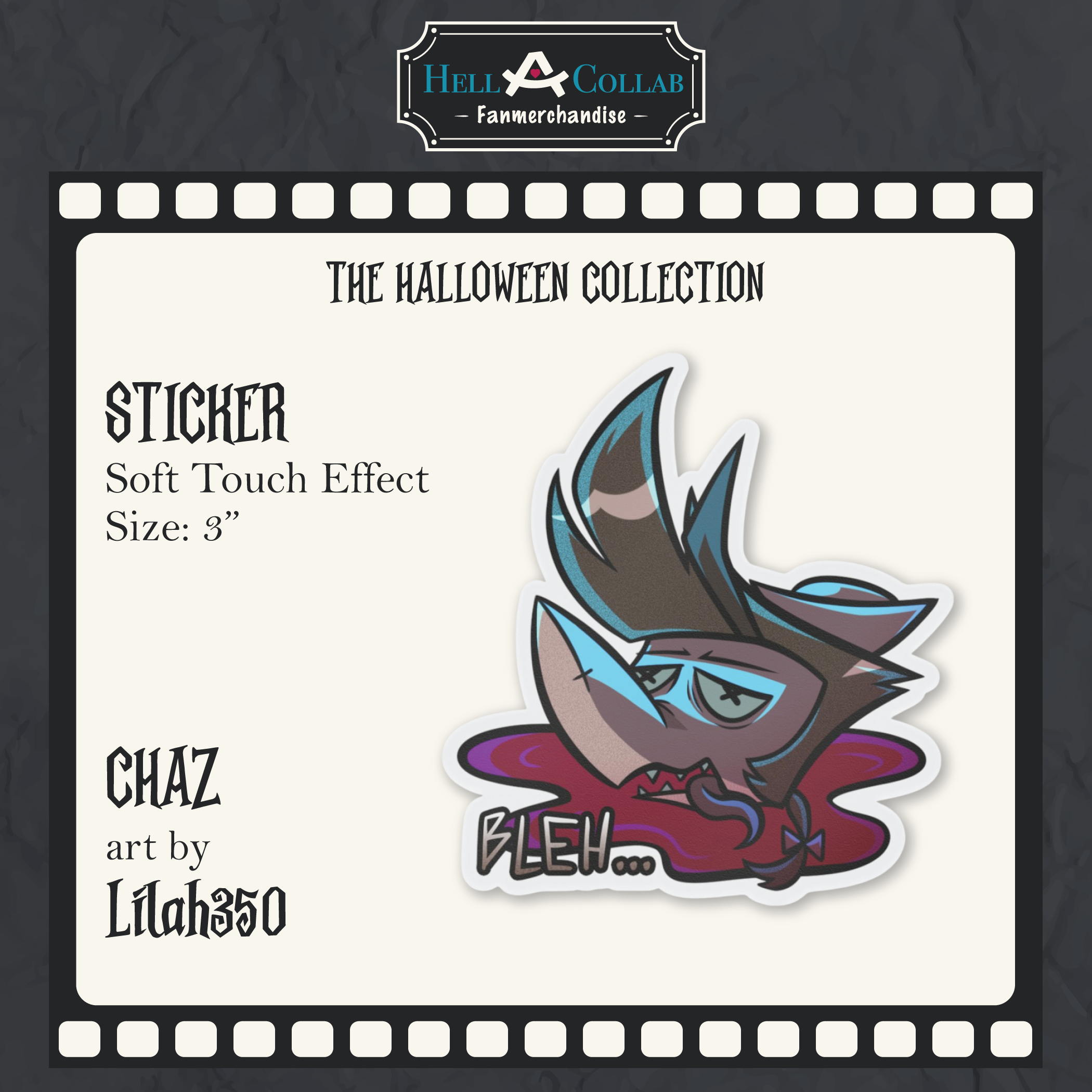 Chaz || Die Cut Sticker || Hellacollab Halloween Collection