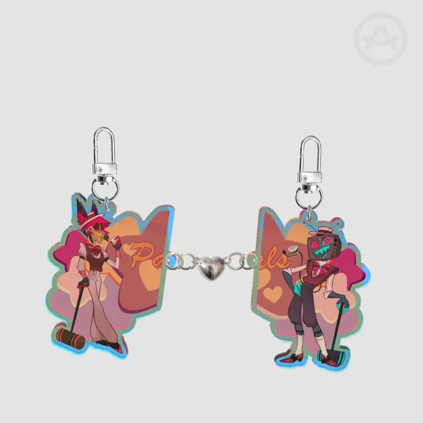 Rainbow Radiostatic Pals keychain