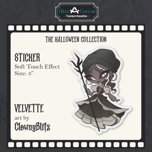 Velvette // Sticker // Hellacollab Halloween Collection
