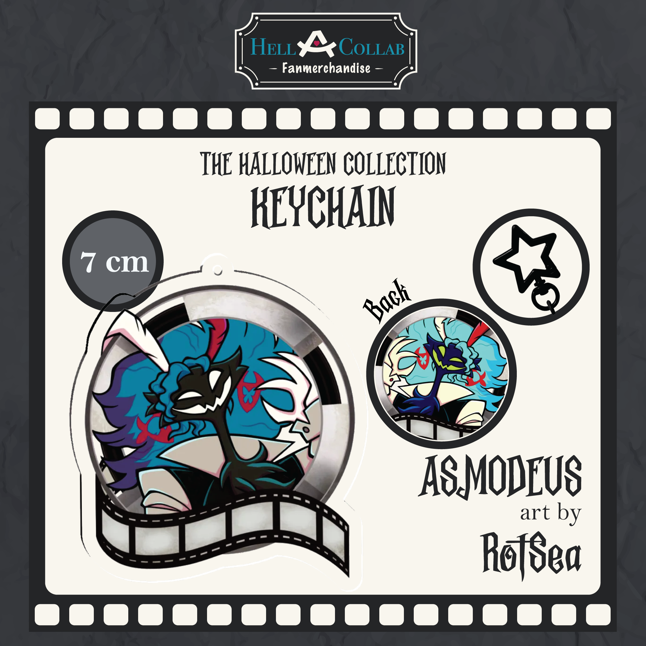 Asmodeus | Clear Acrylic Keychains | Hellacollab Halloween Collection