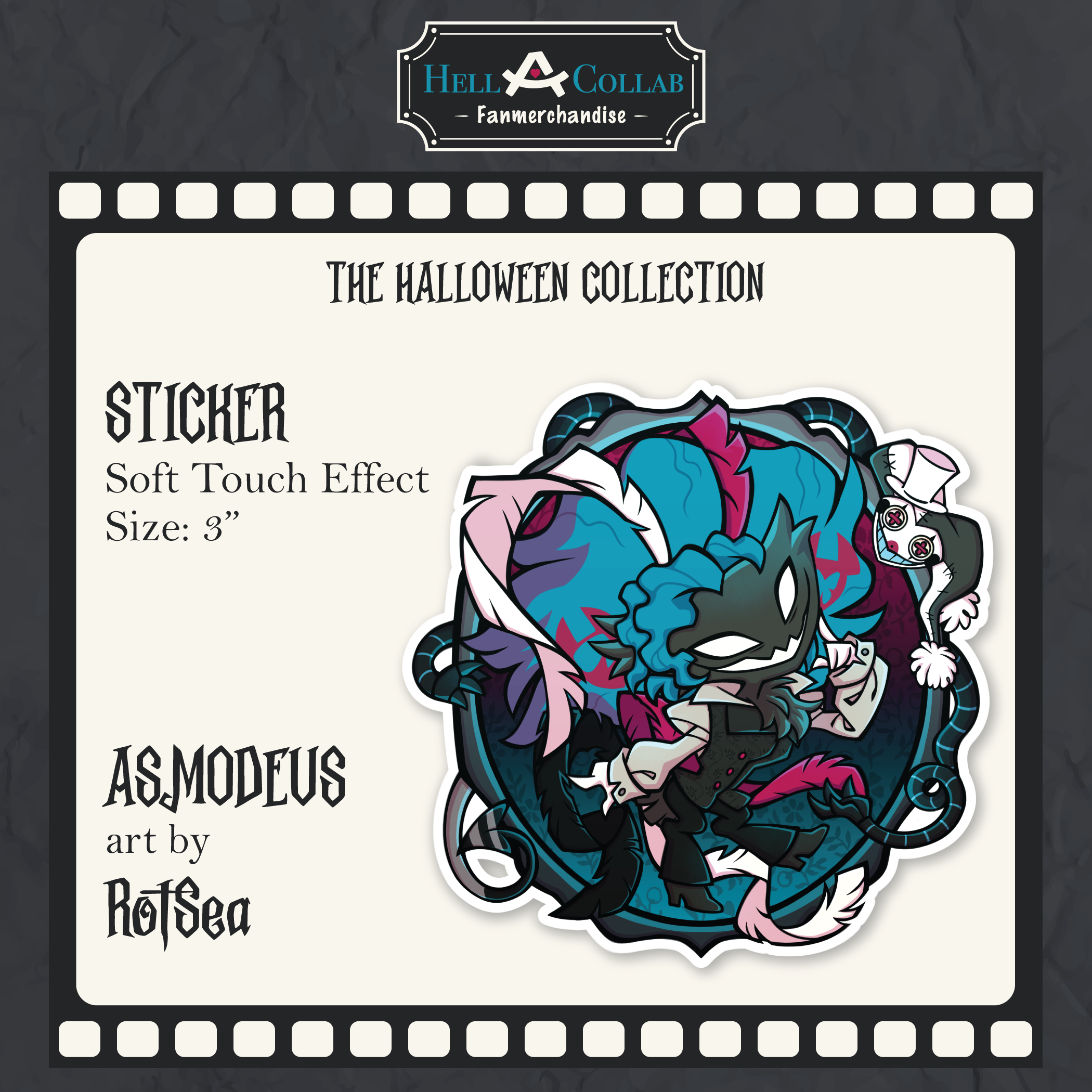 Asmodeus | Die Cut Stickers | Hellacollab Halloween Collection