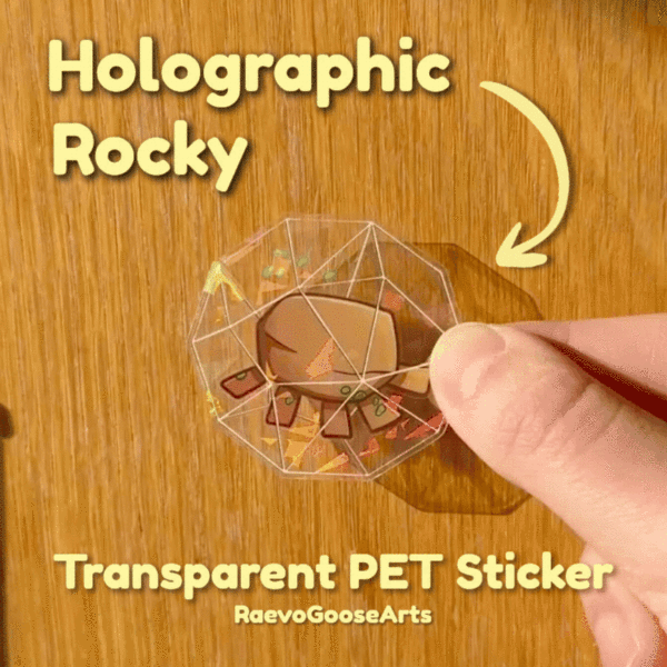 Rocky Ball Clear Holographic Sticker