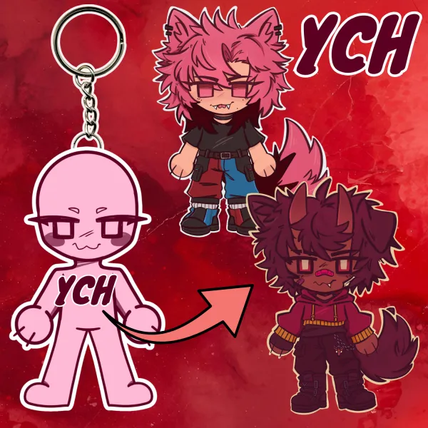 YCH Custom Acrylic Keychain! (33mm)