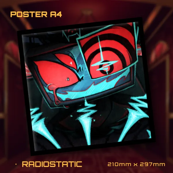 Five of Swords Radiostatic (Poster A4)