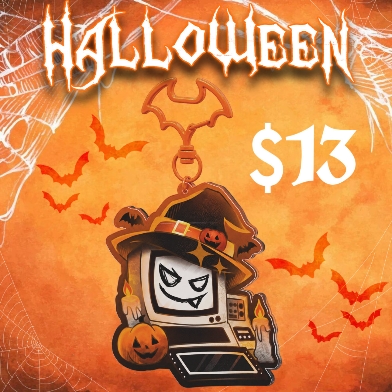 Halloween Painter Pressure Keychain 8cm