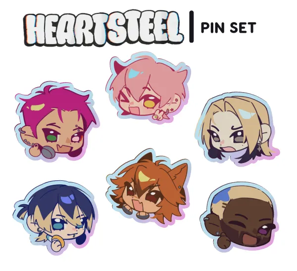 Live My Life Heartsteel Pin Set