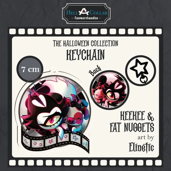 Keekee and Fat Nuggets - Keychain - Halloween Hell-a-collab