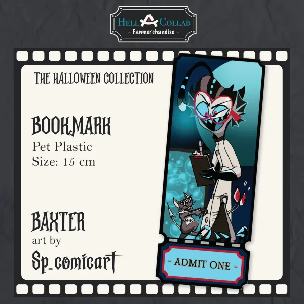 Baxter - PET Plastic Bookmarks - Hellacollab Halloween Collection