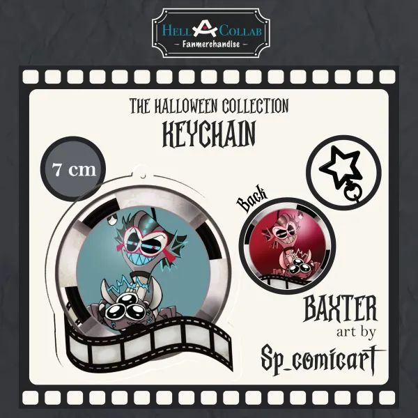 Baxter -  Clear Acrylic Keychains - Hellacollab Halloween Collection